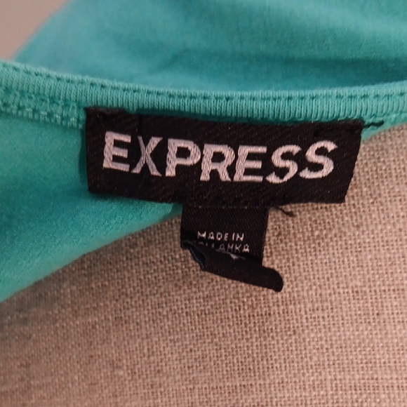 Express Teal Peplum Tank Top - Picture 2 of 3